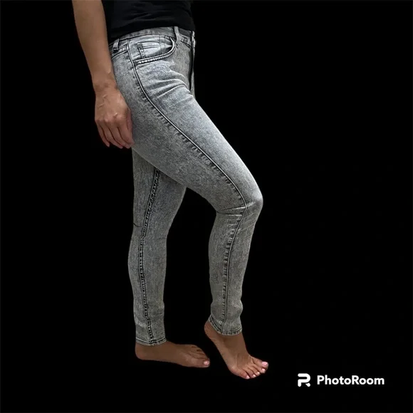 Women’s 7 for all Mankind Jeans, Midrise Ankle Skinny, Gray - Picture 10 of 11